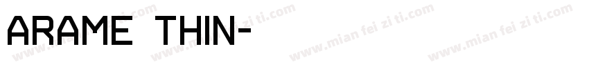 Arame Thin字体转换